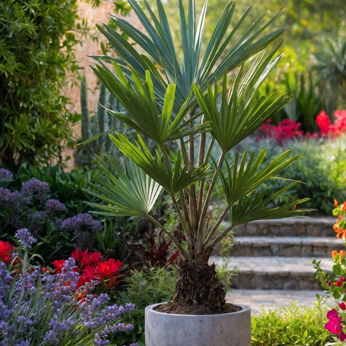 PLANT IN A BOX Palmier de Chine - Trachycarpus Fortunei - Hauteur 35-45cm - ⌀15cm