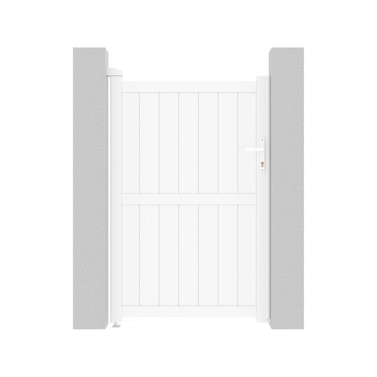 Habitat et Jardin Portillon aluminium  Lola  - 101.2 x 155.9 cm - Blanc