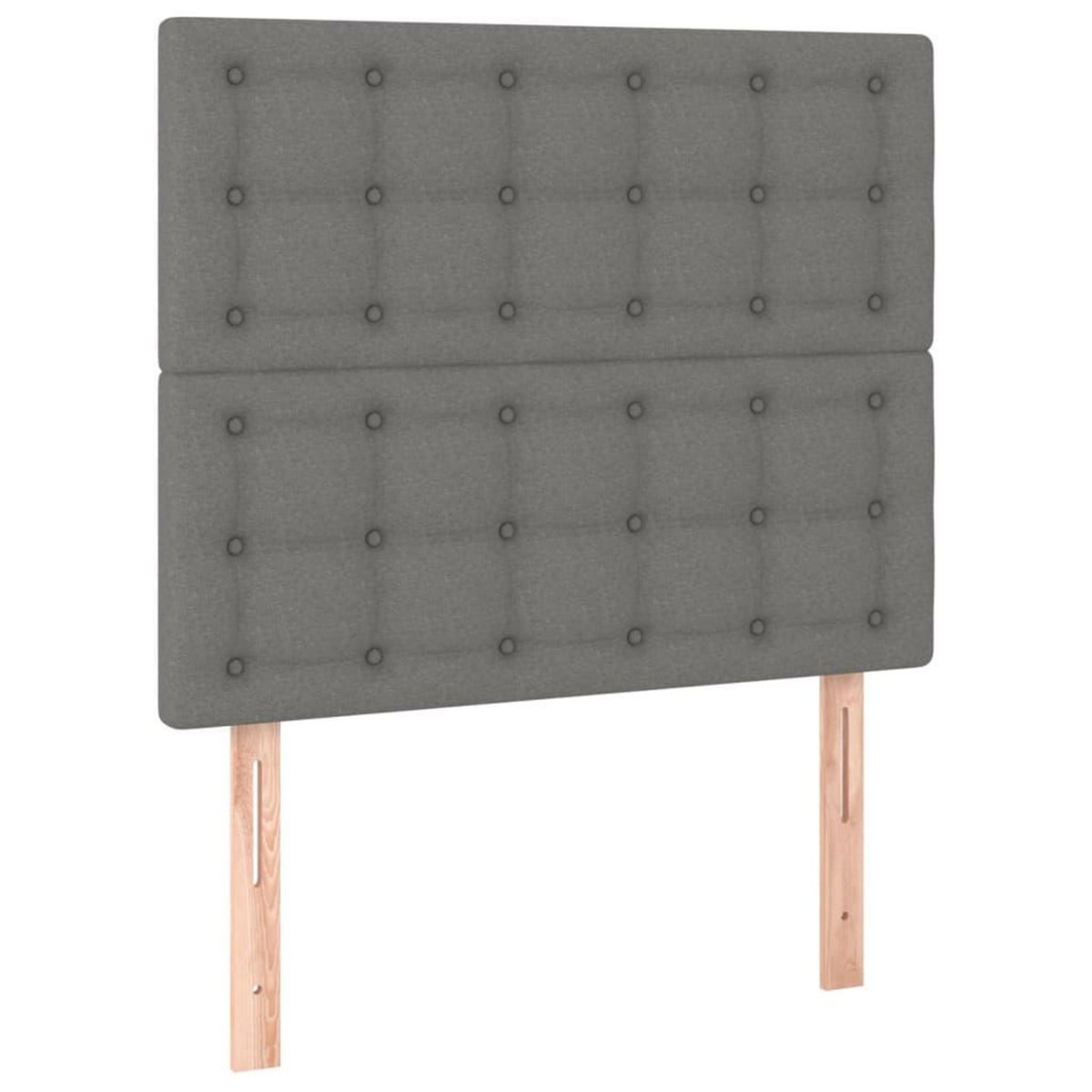 VIDAXL Tete de lit a LED Gris fonce 100x5x118/128 cm Tissu
