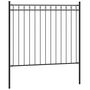 Voir la diapositive 2 : VIDAXL Cloture de jardin Acier 1,7x0,8 m Noir
