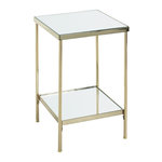 Paris Prix Table d'Appoint Carrée Design  Palace  46cm Or