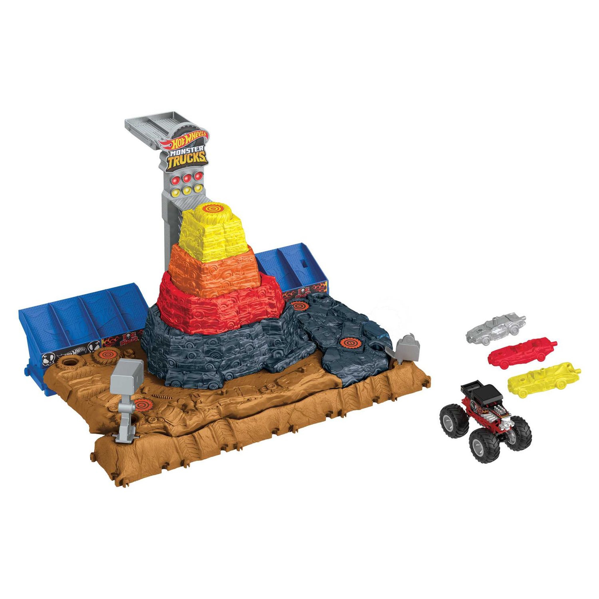 Voir la diapositive 2 : HOT WHEELS Coffret Hot Wheels Arène de Démolition Monster Trucks
