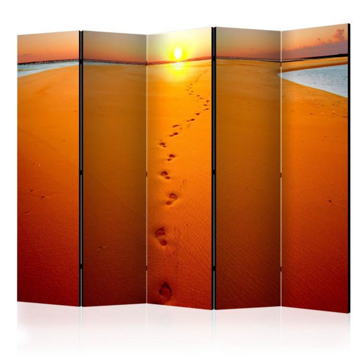 Paris Prix Paravent 5 Volets  Footprints in the Sand  172x225cm