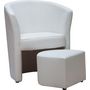 Voir la diapositive 1 : Fauteuil cabriolet + Pouf ROMA