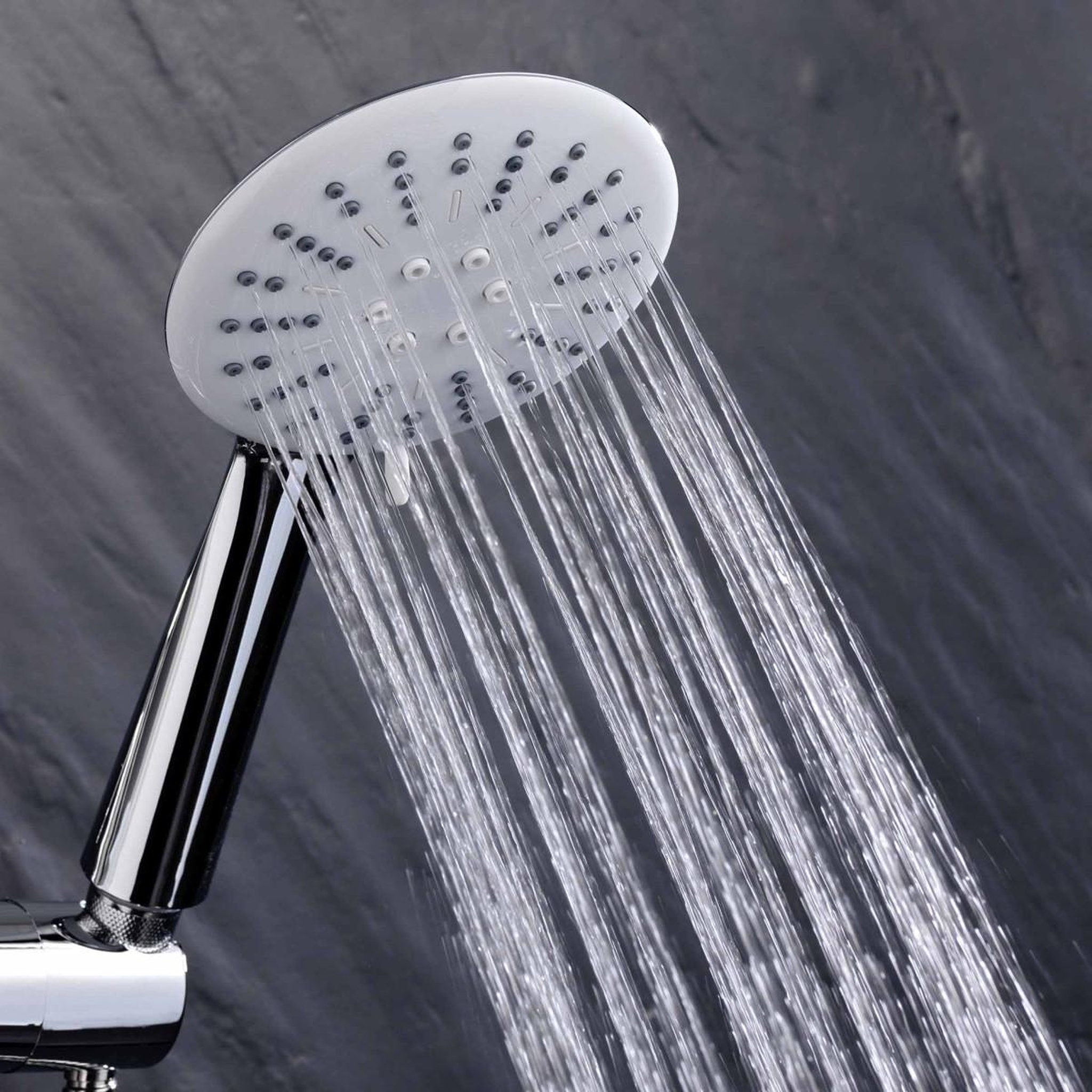 Voir la diapositive 4 : Douceur d'Intérieur Pommeau de douche 3 fonctions  hydro  24cm chrome
