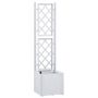 Voir la diapositive 2 : VIDAXL Lit sureleve de jardin et treillis et systeme d'arrosage Blanc