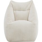Habitat et Jardin Pouf en velours côtelé  Medellin  - Beige - 85 x 85 x 72 cm