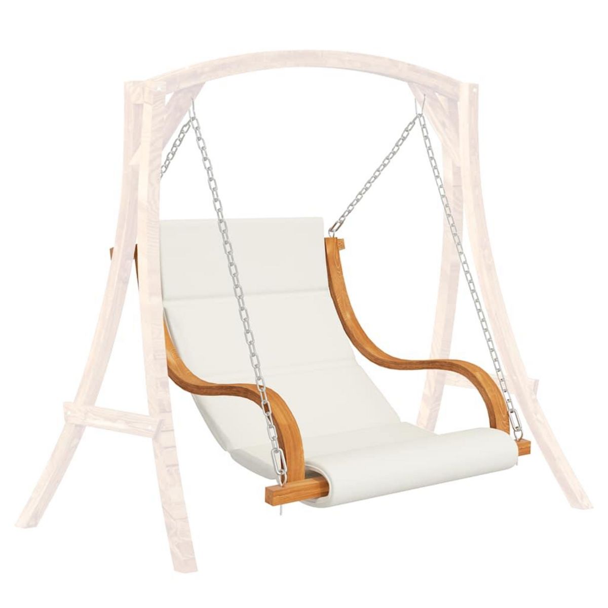 VIDAXL Balancelle sans balançoire et coussin Bois courbe