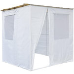 Habitat et Jardin Souccah en Kit NINA ajustable 3 x 3 -3 Rouleaux de bambou et 3 tasseaux de bois