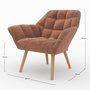 Voir la diapositive 4 : Rendez vous déco Fauteuil en tissu rouge ancien-Simba