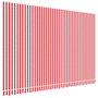 Voir la diapositive 2 : VIDAXL Tissu de remplacement pour auvent rayures rouges et blanches
