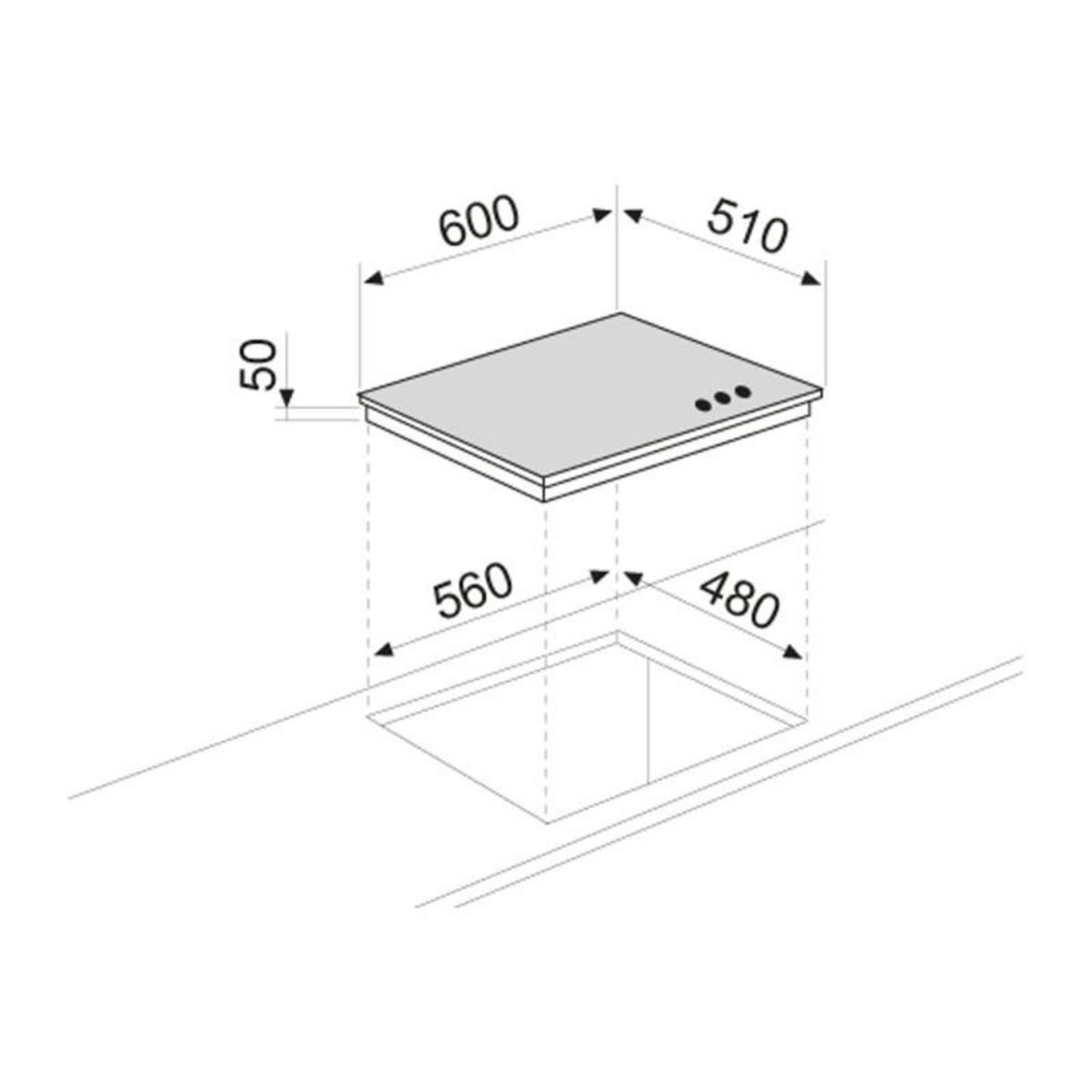 Airlux Plaque gaz AIRLUX 60cm, 4675827