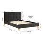 Voir la diapositive 3 : HomeStyle4U Lit 2 Places 140x200 cm avec Matelas Anthracite