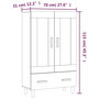 Voir la diapositive 6 : VIDAXL Buffet haut Chene fume 70x31x115 cm Bois d'ingenierie