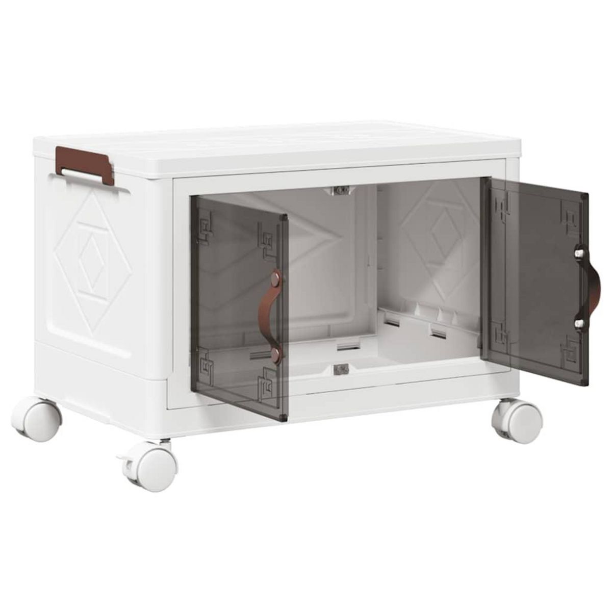 VIDAXL Boîte de rangement empilable avec roues 28 L 48,5x29,5x33 cm
