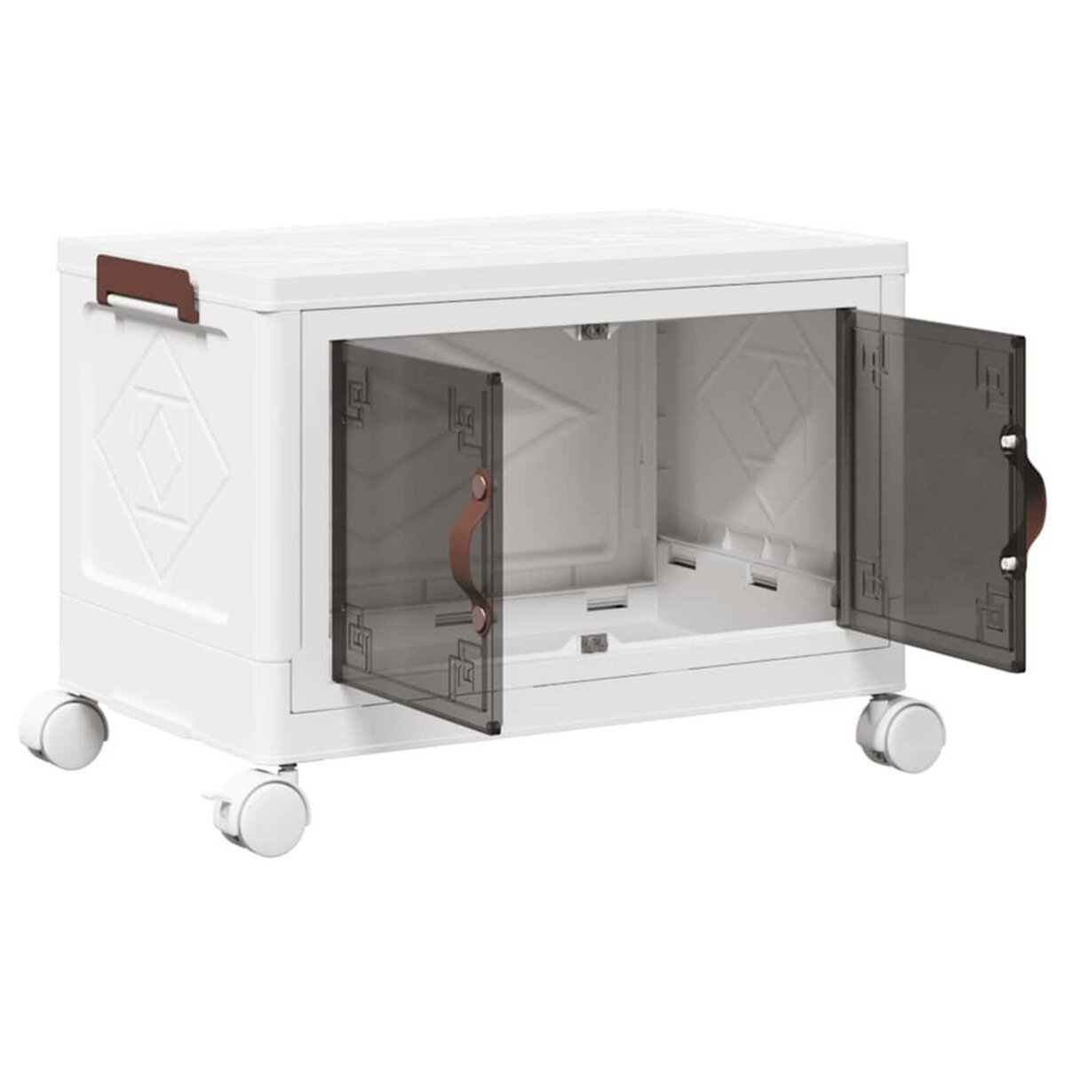 VIDAXL Boîte de rangement empilable avec roues 28 L 48,5x29,5x33 cm