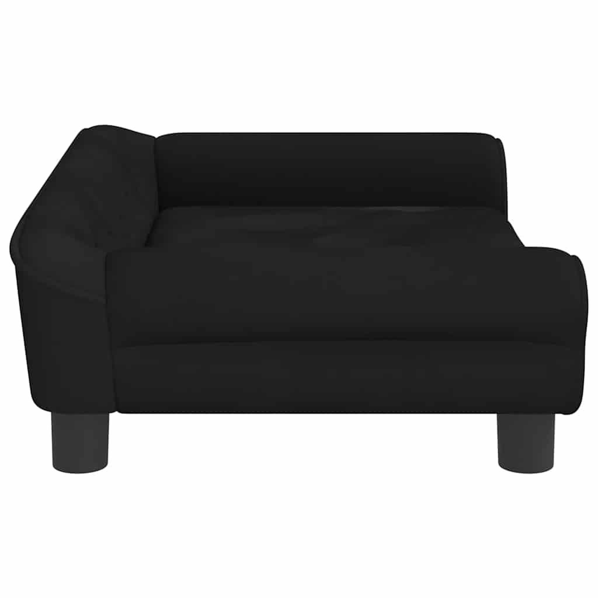 Voir la diapositive 4 : VIDAXL Lit pour chien noir 70x48x22 cm velours