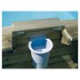 UBBINK Piscine hors sol bois hexagonale - 410x120cm - Liner Bleu + Bâche à bulles-AZURA