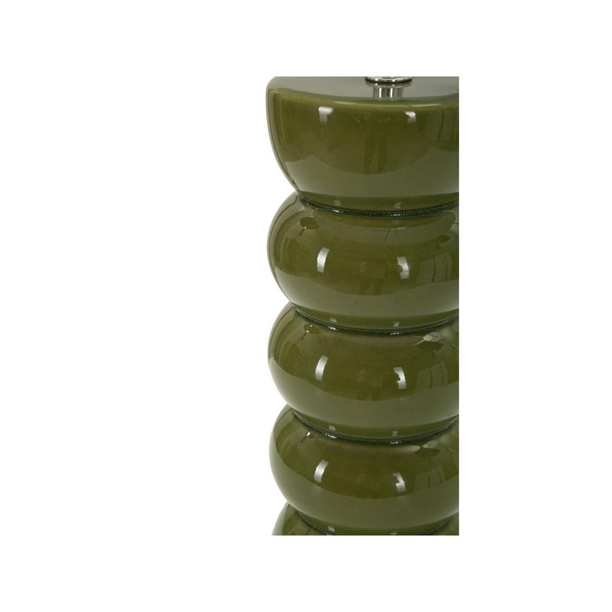 Voir la diapositive 3 : Paris Prix Lampe à Poser en Céramique  Torr  46cm Vert