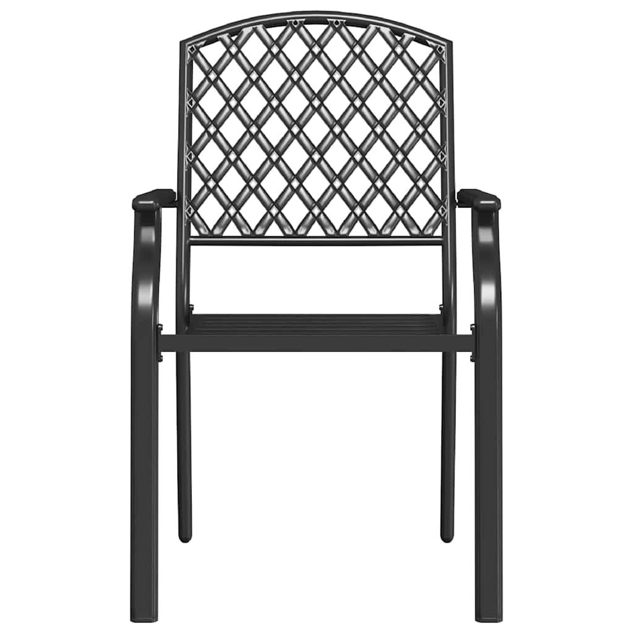 Voir la diapositive 5 : VIDAXL Chaises empilables d'exterieur lot de 2 acier anthracite
