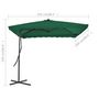 Voir la diapositive 6 : VIDAXL Parasol d'exterieur avec mat en acier 250x250 cm vert