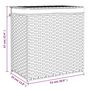 Voir la diapositive 6 : VIDAXL Panier a linge avec 2 sections noir 53x35x57 cm resine tressee
