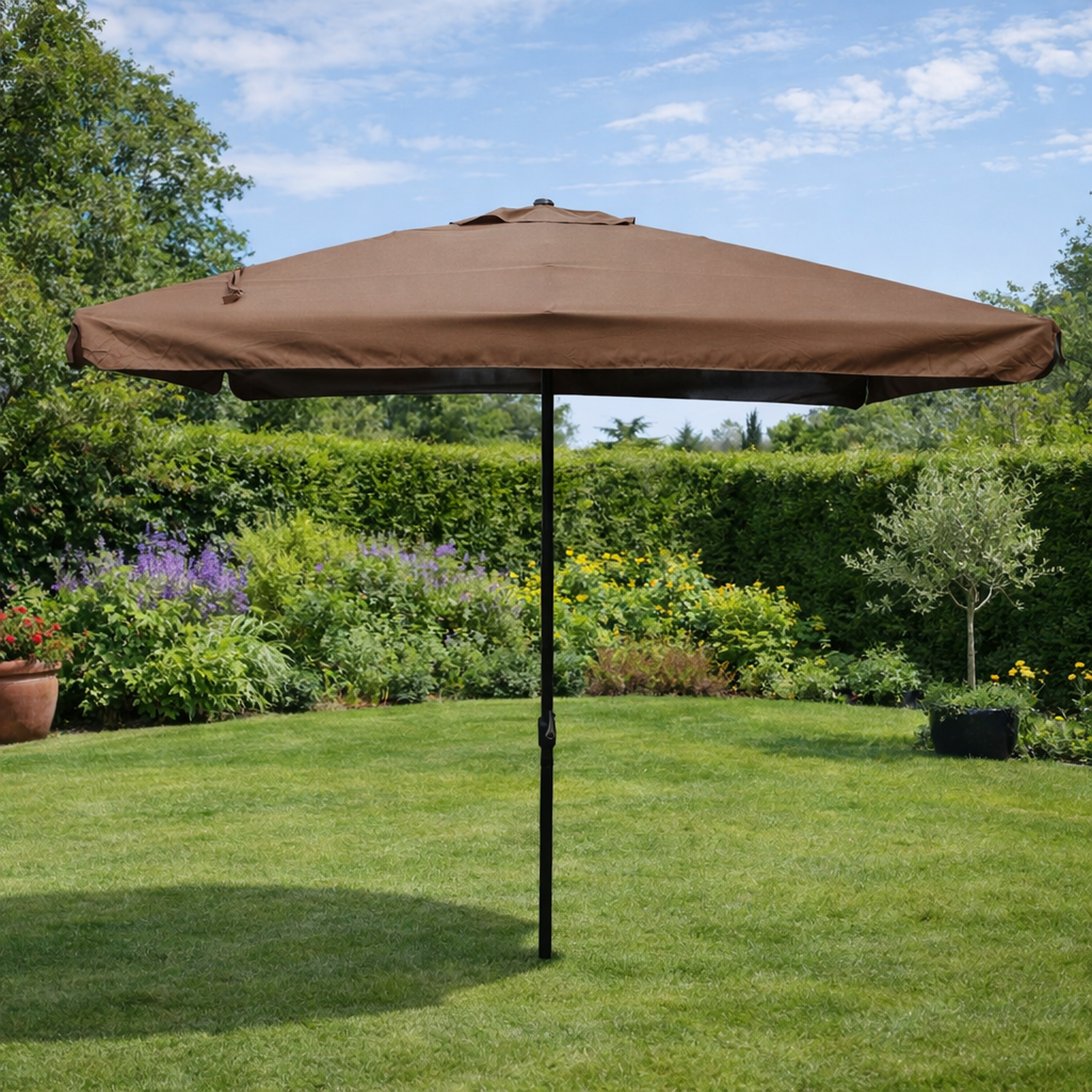 Voir la diapositive 2 : CONCEPT USINE Parasol  marron  carré 295 x 295 m palerme