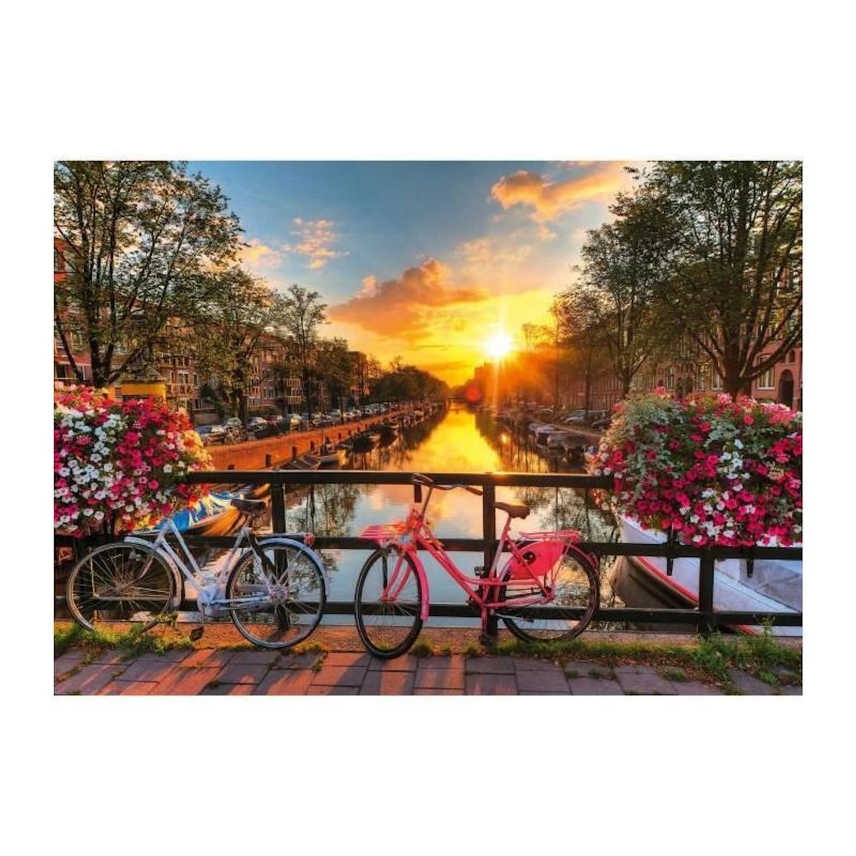 RAVENSBURGER Puzzle 1000 pièces Vélos à Amsterdam – Paysage urbain – Adultes dès 14 ans – Ravensburger