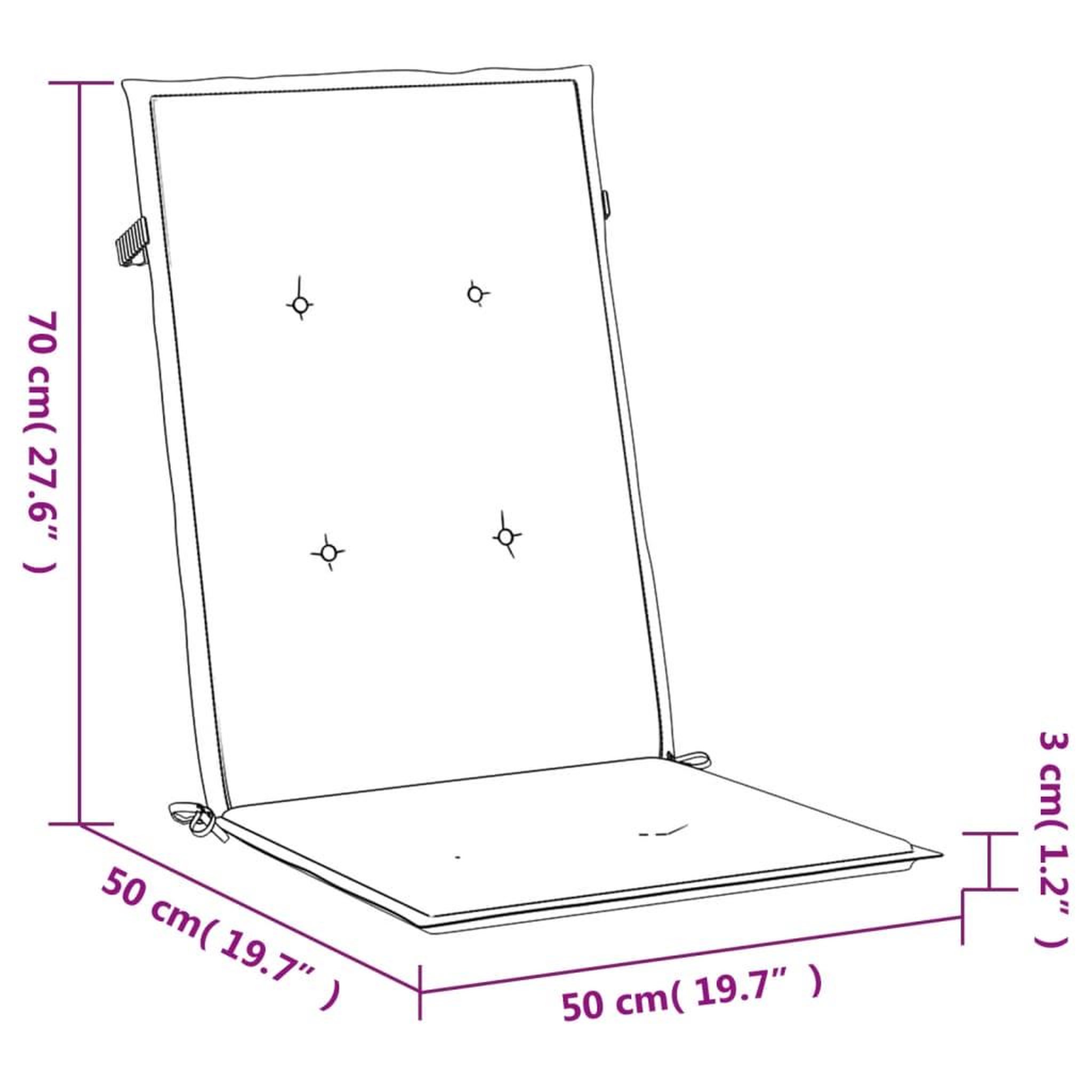 Voir la diapositive 6 : VIDAXL Coussins de chaise de jardin a dossier haut lot de 4 vert vif