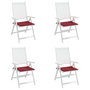 Voir la diapositive 4 : VIDAXL Coussins de chaise de jardin lot de 4 rouge bordeaux 50x50x3 cm