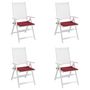 Voir la diapositive 4 : VIDAXL Coussins de chaise de jardin lot de 4 rouge bordeaux 50x50x3 cm