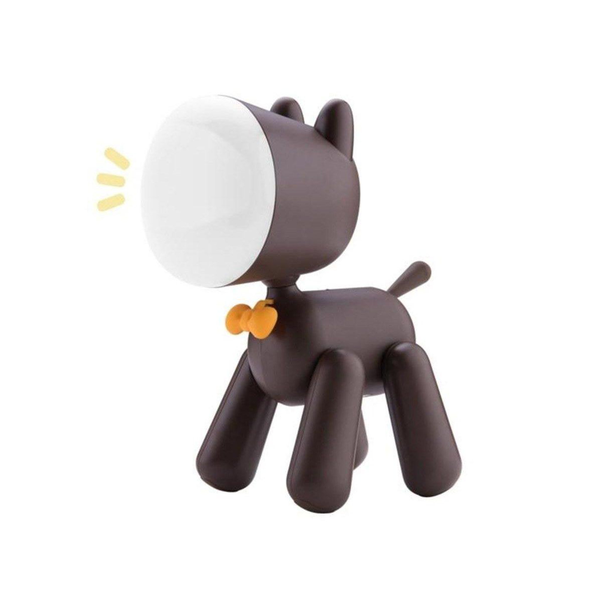1001JOUETS Lampe de chevet enfant - Veilleuse en Forme chien - Batterie rechargeable - Marron