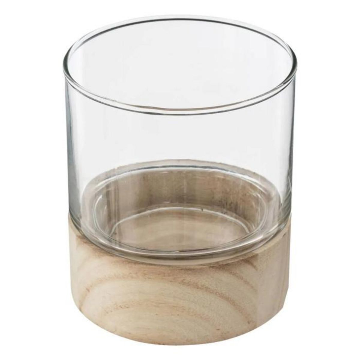 ATMOSPHERA Lot de 3 Photophores en Verre  Eté  20cm Transparent