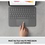 Voir la diapositive 4 : Logitech Etui Combo Touch IPAD Air 4/5ème Gen Gris