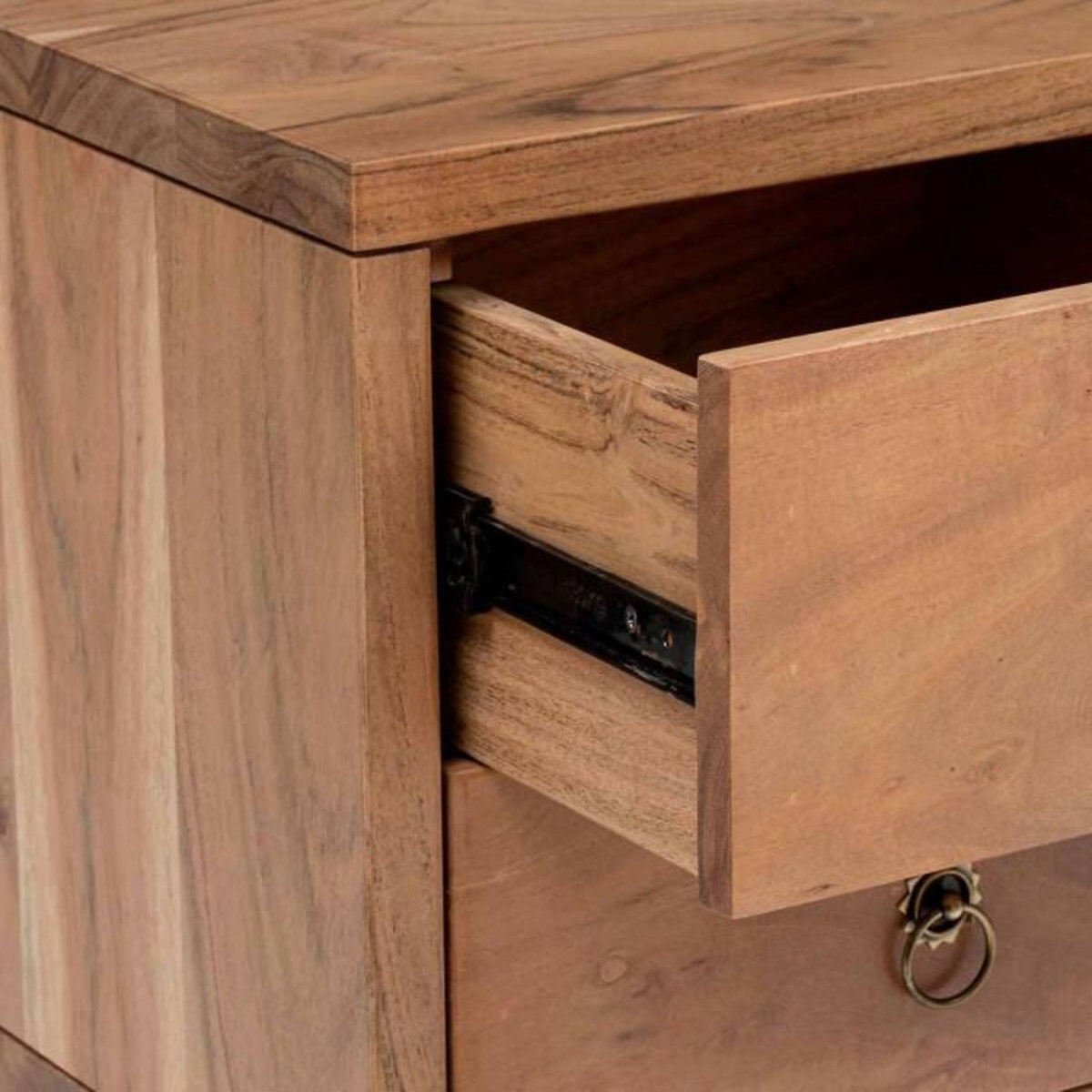 ATMOSPHERA Console 4 Tiroirs en Bois  Jiling  112cm Marron