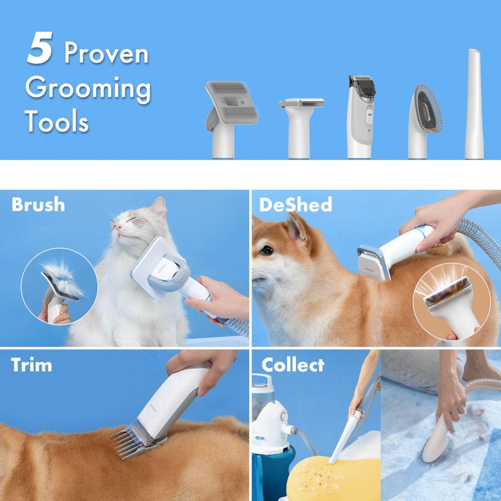 Voir la diapositive 5 : NEAKASA Kit de toilettage toilettage p2 pro 5 en 1