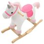 Voir la diapositive 4 : VIDAXL Licorne à bascule Peluche 65x32x58 cm Blanc et rose