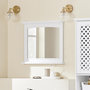Voir la diapositive 4 : SOBUY Miroir mural avec étagère Blanc 60x3.5x53.5cm BZR212-W