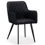 Paris Prix Lot de 2 chaises Design en Simili  Claren  86cm Noir
