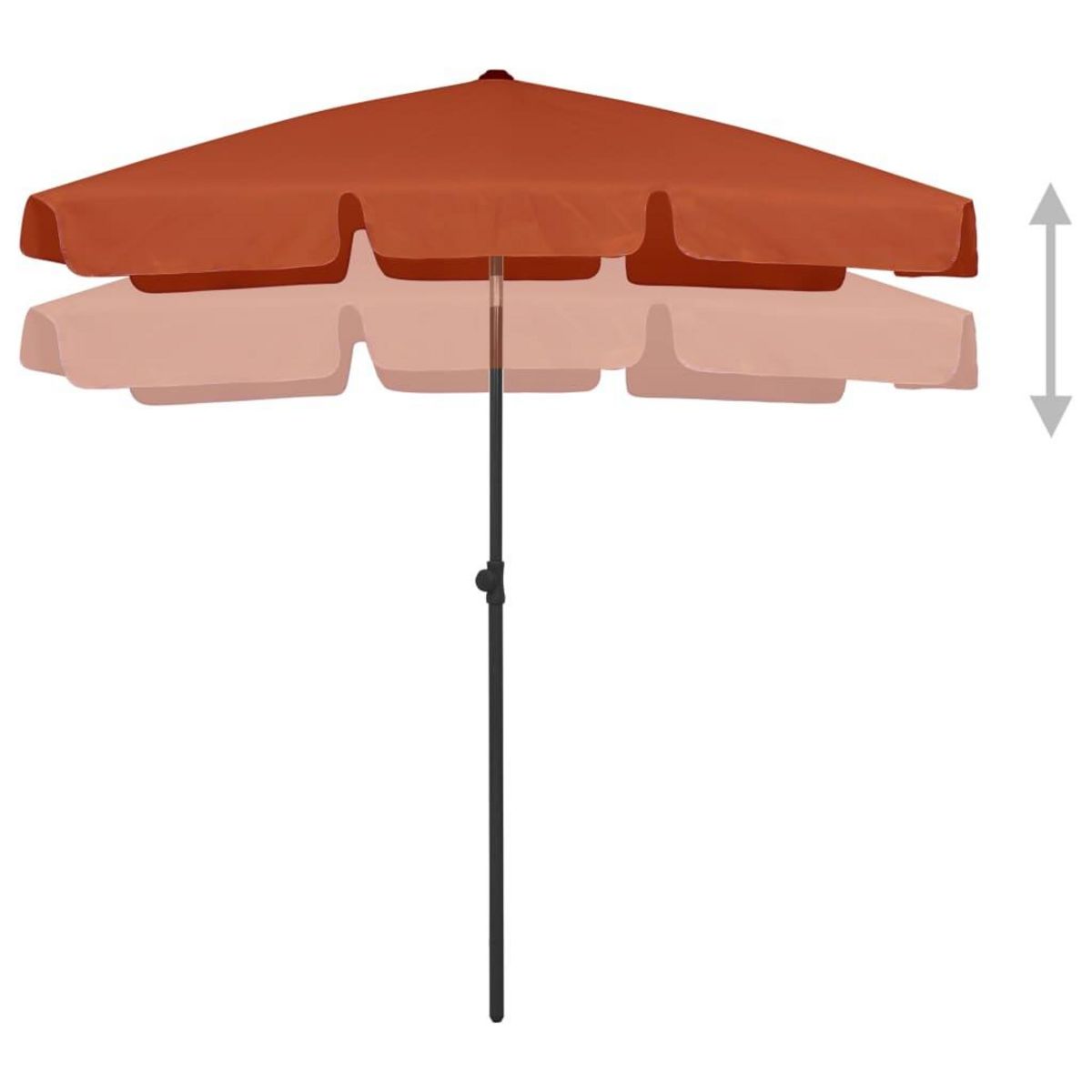 VIDAXL Parasol de plage terre cuite 180x120 cm