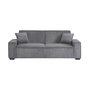 Voir la diapositive 4 : SWEEEK Canapé convertible 3 places gris clair velours côtelé L 231 x P 96.5 x H 80cm