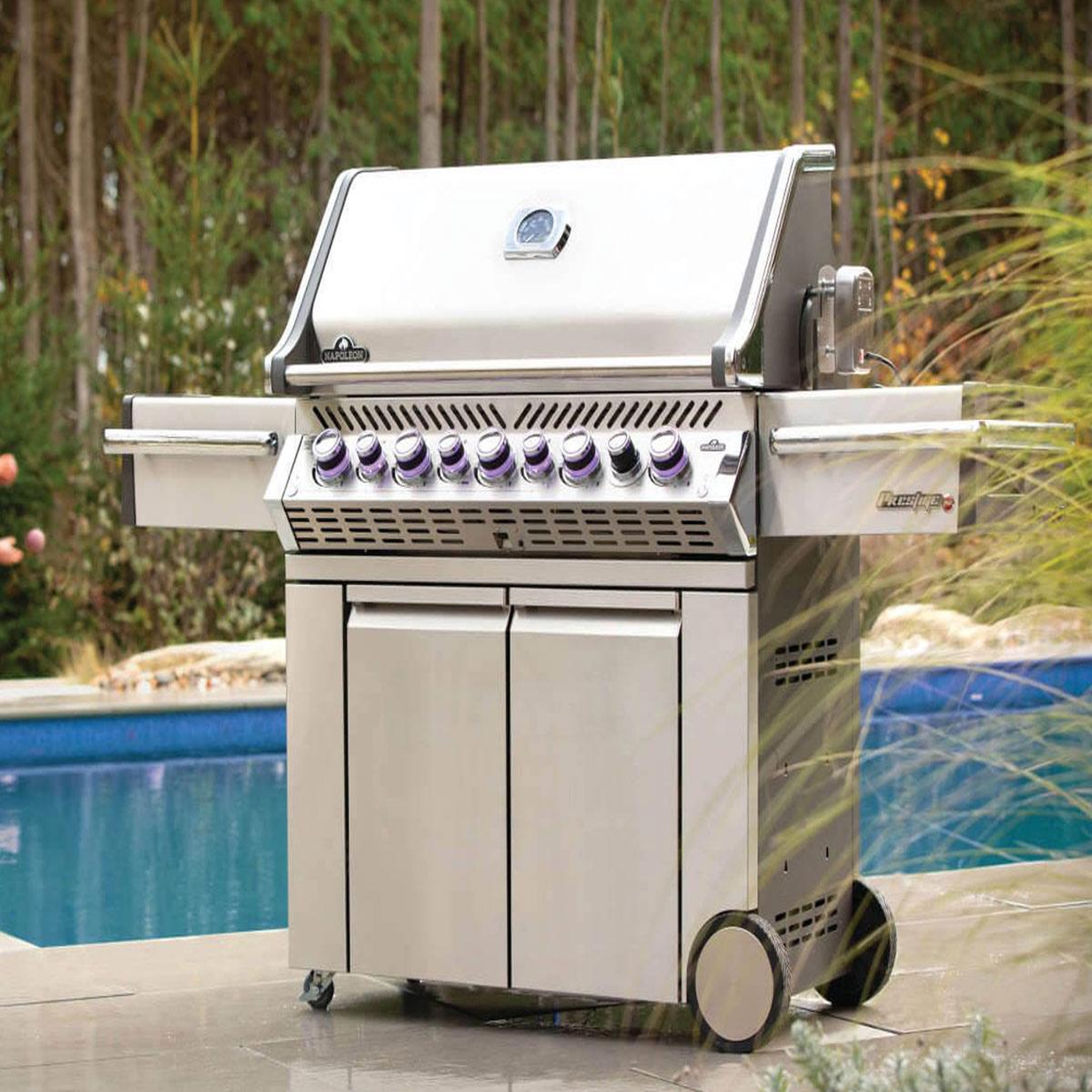 Voir la diapositive 2 : NAPOLEON Barbecue à gaz Prestige Pro 665 SIB inox 5 brûleurs + Sizzle Zone + brûleur arrière + fumoir - Napoleon