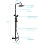 Voir la diapositive 4 : Aurlane Colonne de douche Thermostatique Arty Noir
