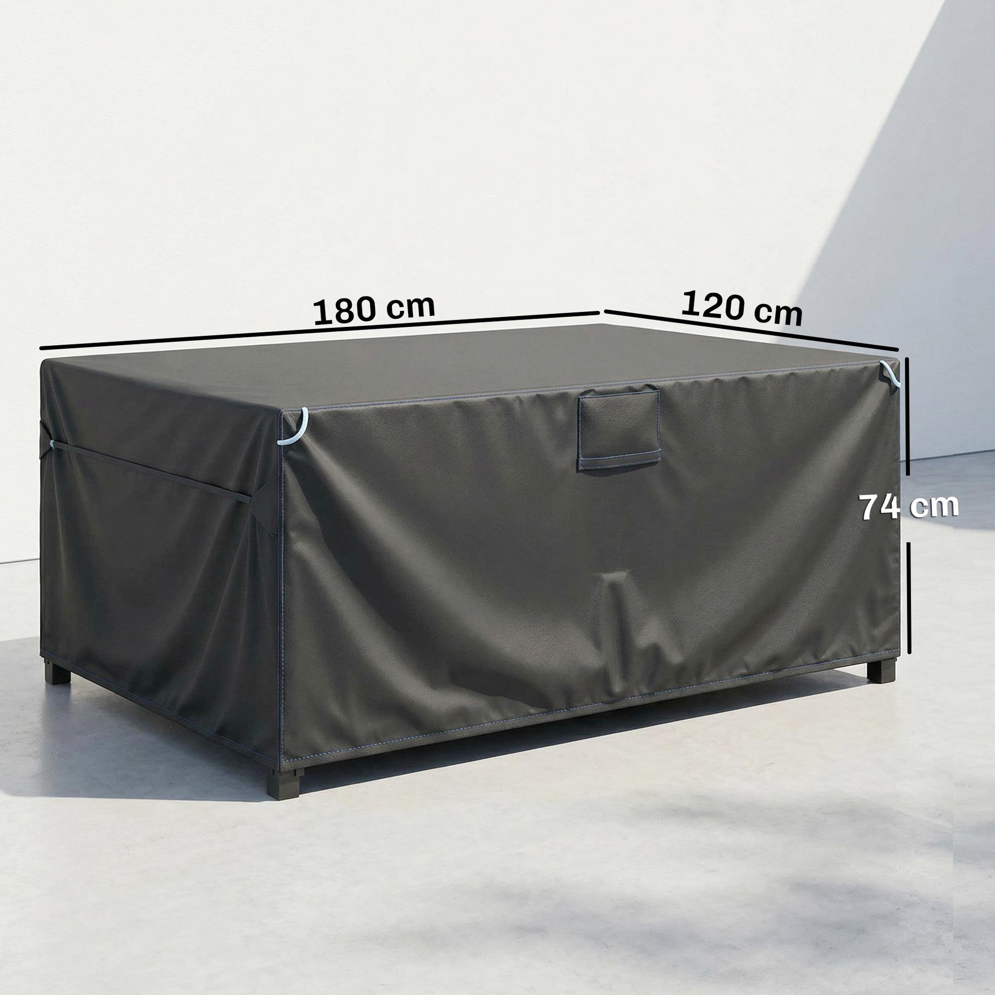 Voir la diapositive 3 : OUTSUNNY Housse salon de jardin imperméable avec évent tissu oxford 420d noir