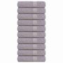 Voir la diapositive 1 : VIDAXL Serviettes de bain 10 pcs gris 100x150 cm 360 g m² 100% coton