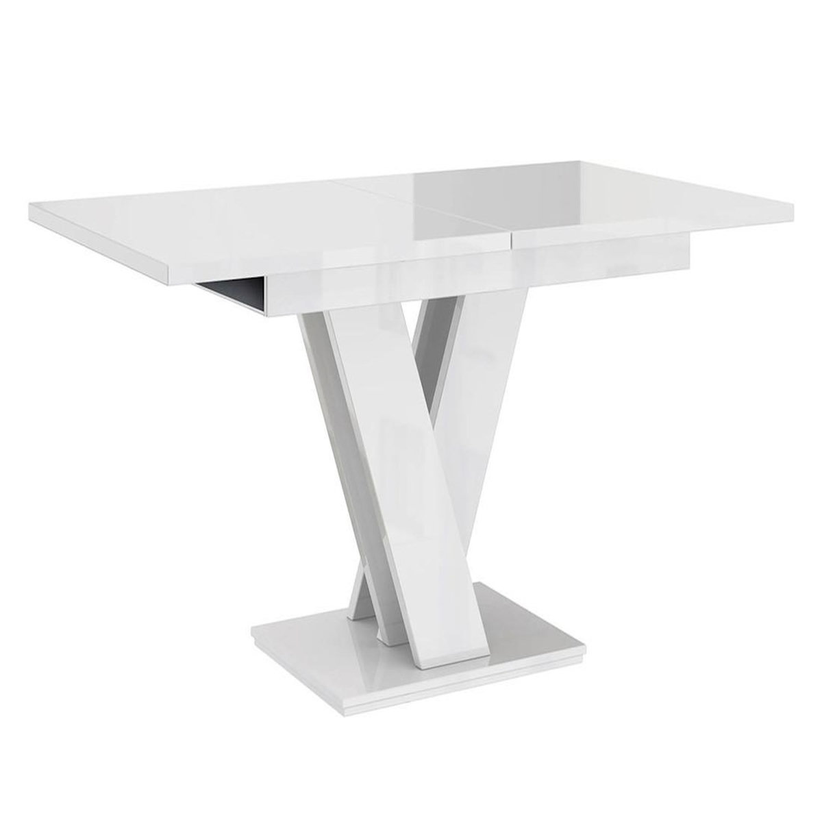 BEST MOBILIER Xandriel - table à manger extensible - blanc - 4 à 6 personnes