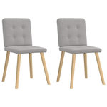 VIDAXL Chaises a manger lot de 2 gris nuage tissu