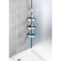 Voir la diapositive 2 : Wenko Etagère de douche extensible en alu Premium Big - L. 27 x H. 70/260 cm - Argent