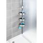 Voir la diapositive 2 : Wenko Etagère de douche extensible en alu Premium Big - L. 27 x H. 70/260 cm - Argent