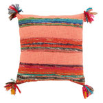Paris Prix Coussin Déco Avec Pompons  Chindi  45x45cm Multicolore